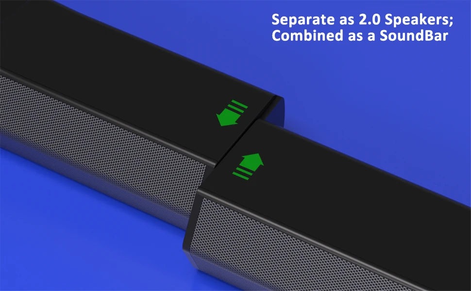 Bluetooth Computer Speakers for PC Desktop Monitor, Gaming PC Sound Bar-Wired USB-Powered,Superb Stereo Sound,with LED Lighting