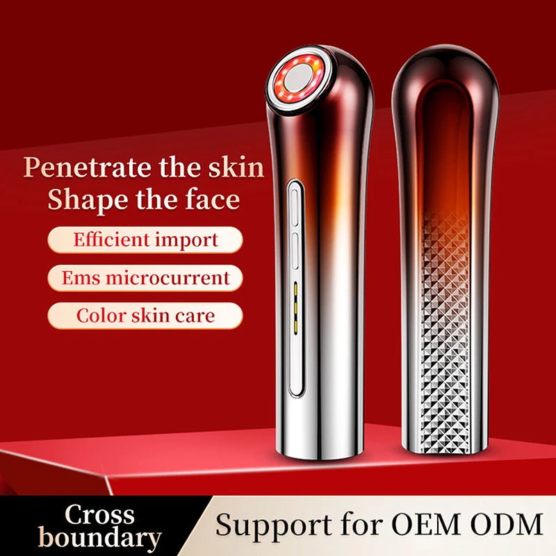 Photorejuvenation Women's Facial Contour Enhancing Beauty Tool with Colored Light Home Skin Care Device EMS Microcurrent