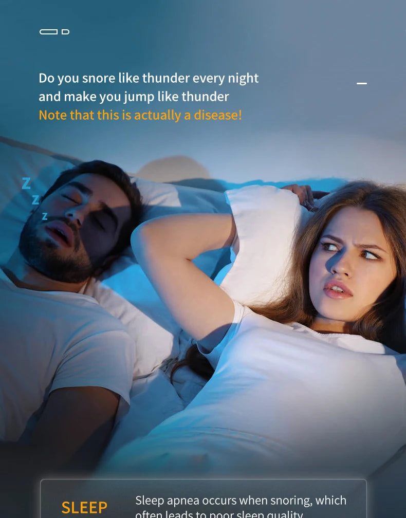 Smart Anti-snoring Device Portable Electric Ear Hook Comfortable Sleep Well Stop Snore Health Care Sleep Apnea Aid