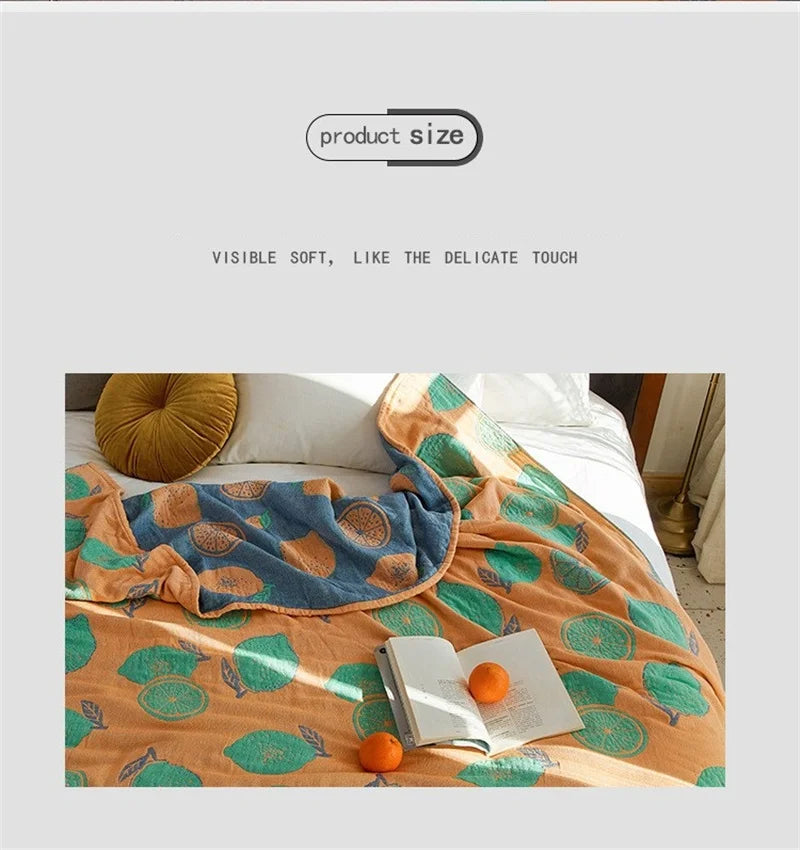 غطاء سرير من قماش موسلين قطني 100%، مفرش سرير موسلين قابل للتهوية، منسوجات منزلية، للبالغين والأطفال، أريكة من قماش الجاكار، بطانيات، ملاءة سرير