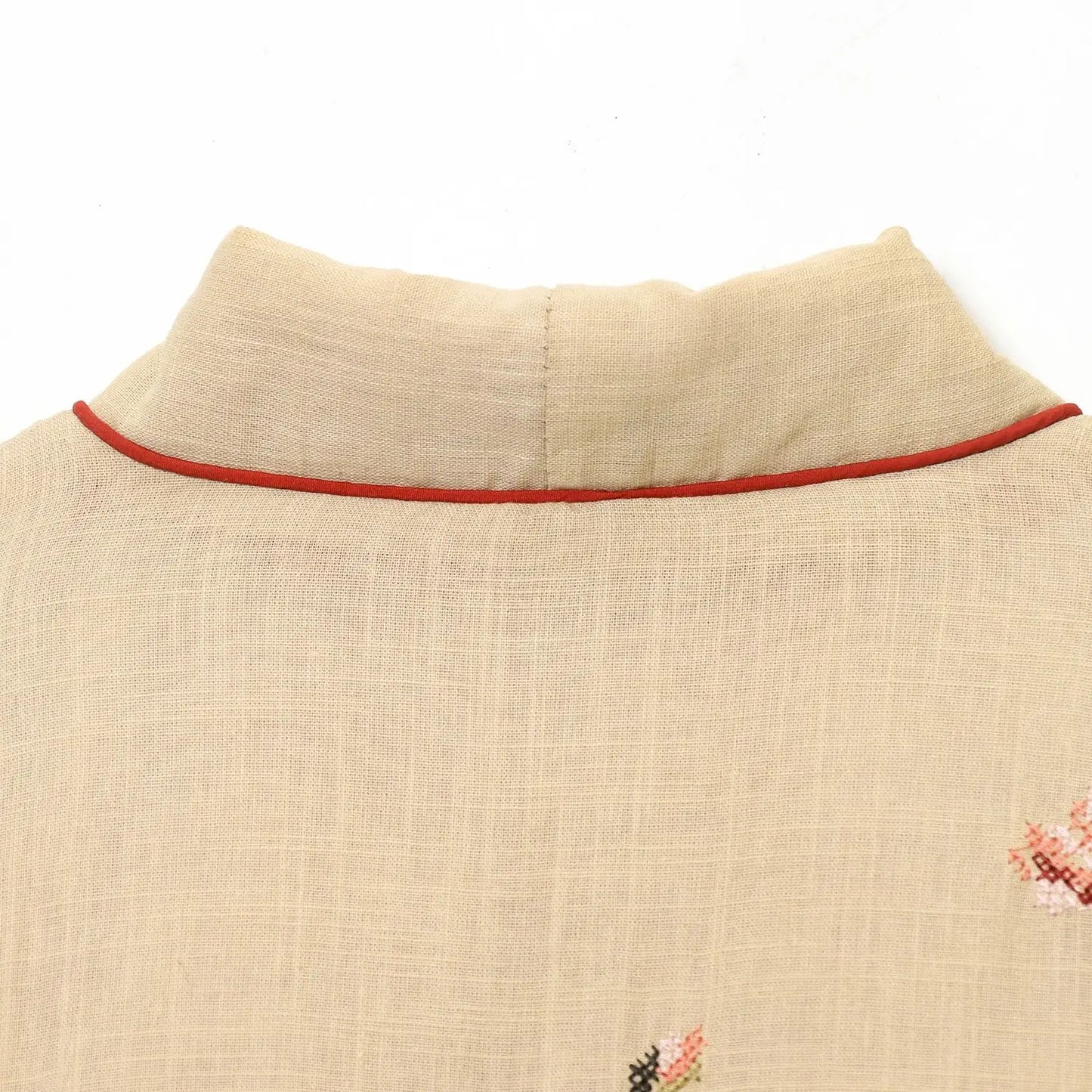 معاطف نسائية شتوية مبطنة بالقطن مزينة بالزهور، سترة فضفاضة بأكمام طويلة وفتحة رقبة على شكل حرف V، ملابس خارجية نسائية عتيقة، بلوزات أنيقة