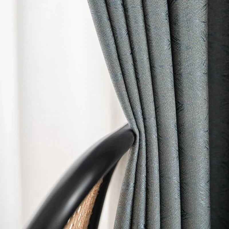 إرسال ستائر لغرفة المعيشة وغرفة الطعام وغرفة النوم وتصميم الإضاءة الفاخرة عالية الدقة من الجاكار المعتم عالي الجودة والحجم المخصص للديكور