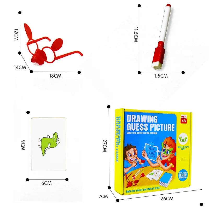 Montessori Kids Toys Drawing DIY Draw Something Game Learning Educational Multiplayer Interactive Game Toys for Children Gift  ﻿