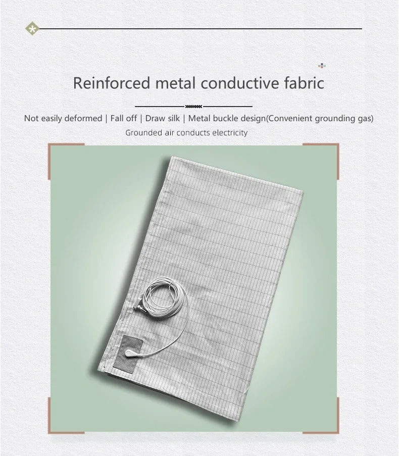 Earthing Bed Sheet Flat Sheet Earth AU Plugs/ UK Plugs/ EU Plugs Benefit Nature Health Well Grounded Gold Connection Earth Cord