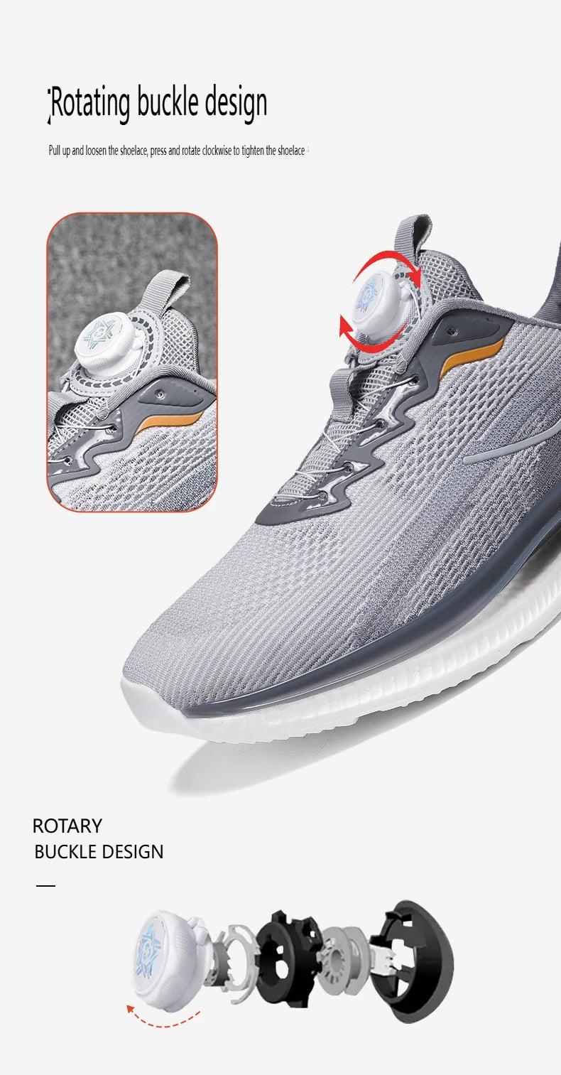 Men's Outdoor Running Shoes with Shock Absorption, Lightweight, Breathable, and Suitable for Casual Sports Activities.