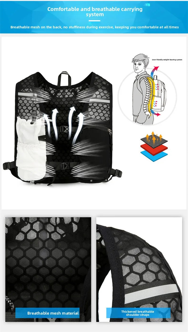 Outdoor sports water bag, hiking, running, cycling, backpack, off-road hiking backpack, water bag package