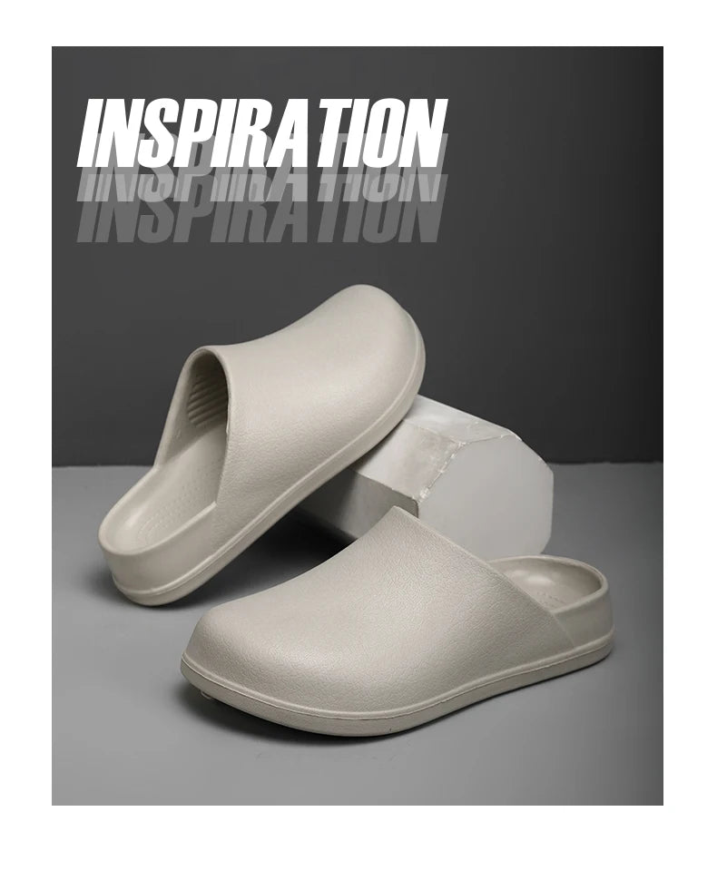 Men Slippers Couples Garden Clog Women Water Proof Chef Shoe Comfortable Sandal Slippers For Pet Workers Outdoor Fishing Shoes