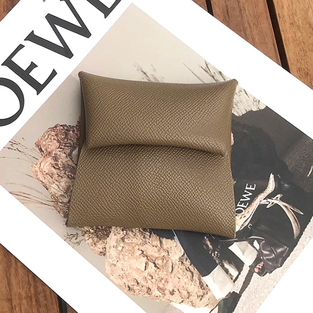 محفظة نقود من الجلد الأصلي للنساء والرجال بتصميم فاخر، حقيبة بطاقات ائتمان قابلة للطي، حروف مخصصة، حقيبة نقود صلبة، محفظة صغيرة