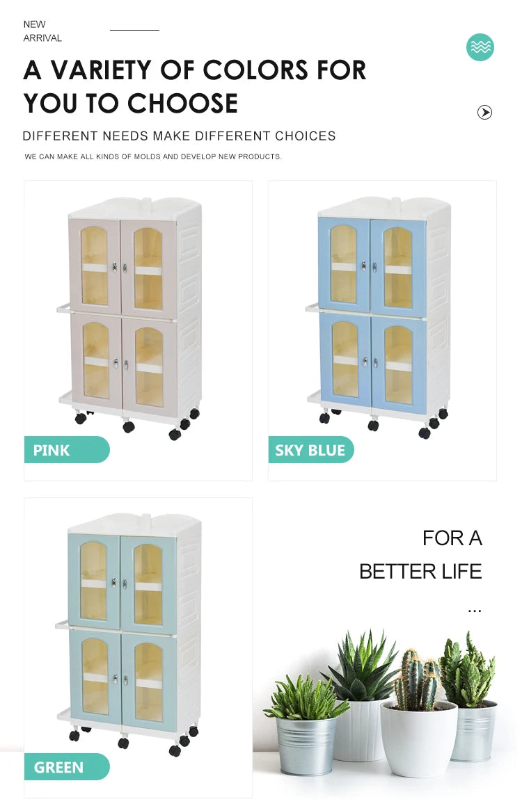 Home bedroom removeable Storage Organizer, Book Shelf, DIY Plastic Closet Cabinet