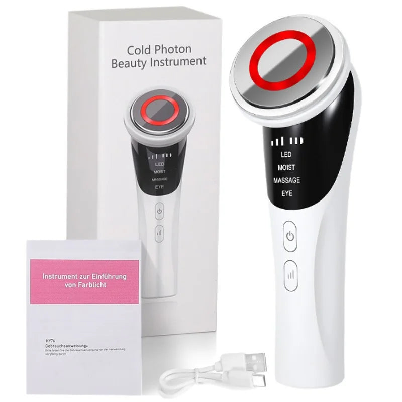 New Four in One Facial Care Device Neck Beauty Device Cold and Hot Compression Skin Revitalization Firming and Deep Cleansing