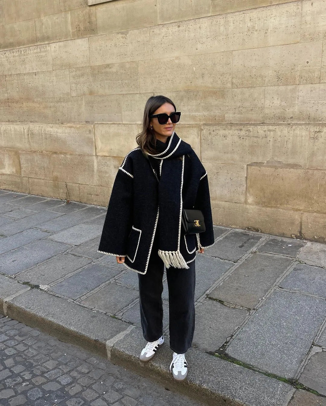 Women's fashion woolen coat for autumn/Winter 2024