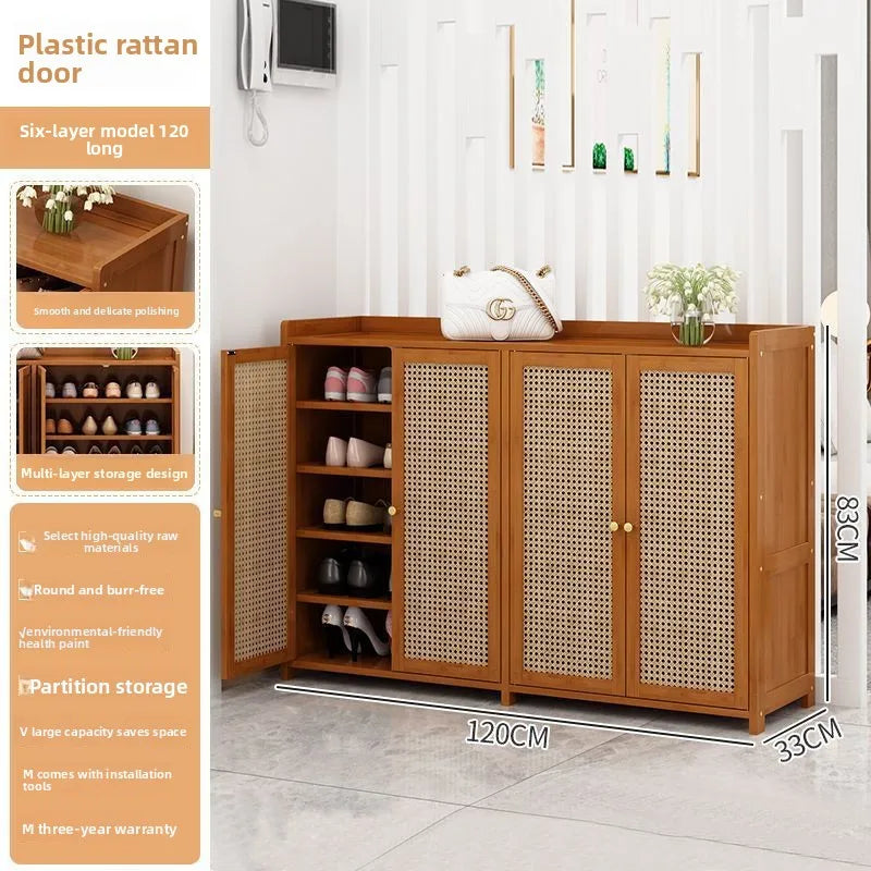 Home shoe cabinet multi-layer large-capacity shoe rack dustproof and breathable entrance storage cabinet