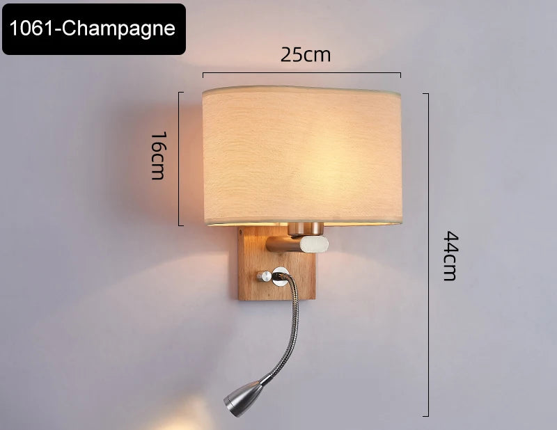 Bedroom Wall lamp With 3W Spotlight Modern Sconce for Living Room Bedside Bathroom Mirror Light Home Decor Indoor Light Fixtures