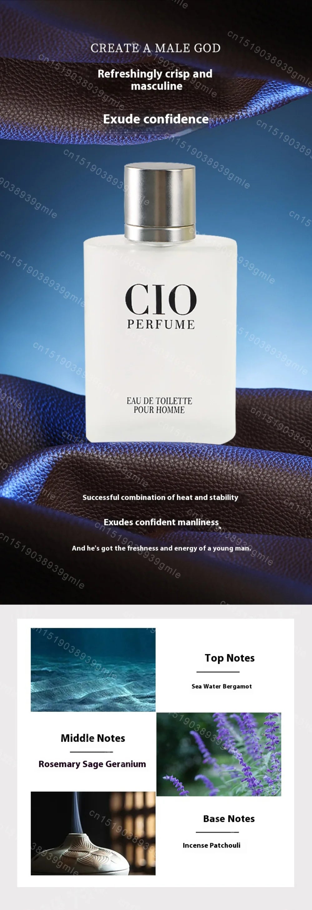 100ml Men's Pheromone Perfumes, Woody Long-Lasting Fragrances Cologne Spray, Charming Elegant Women's Eau De Toilette Cologne