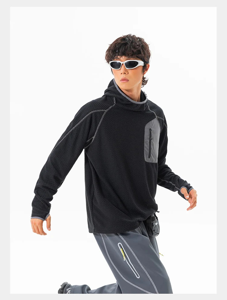 Outdoor Sport Hoodie Men Women Loose Casual Lightweight Warm Pullover Hooded Sweatshirts Couple Autumn Winter Hoody Tops