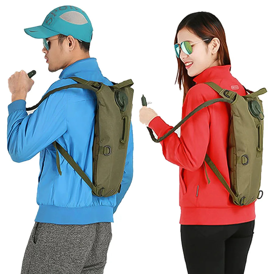 Sports backpack with 3L waterproof water bladder, suitable for running, jogging and cycling