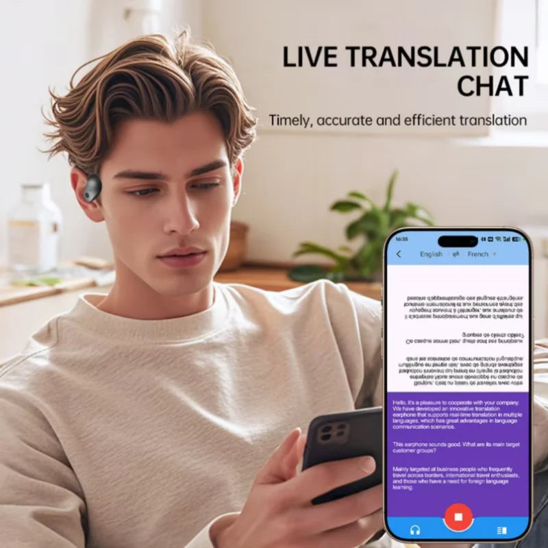 Choice HYUNDAI HY-T26 PRO AI Translation Earbuds Real Time Headphones Bluetooth 5.4 100+ Languages for Travel Business Learning