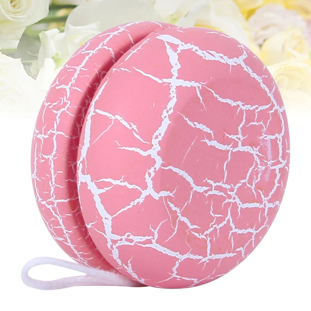 لعبة يويو صينية للأطفال، كرة لعب خارجية، يويو خشبي، رسوم متحركة، سطح ملون، آمن وناعم للأطفال الصغار