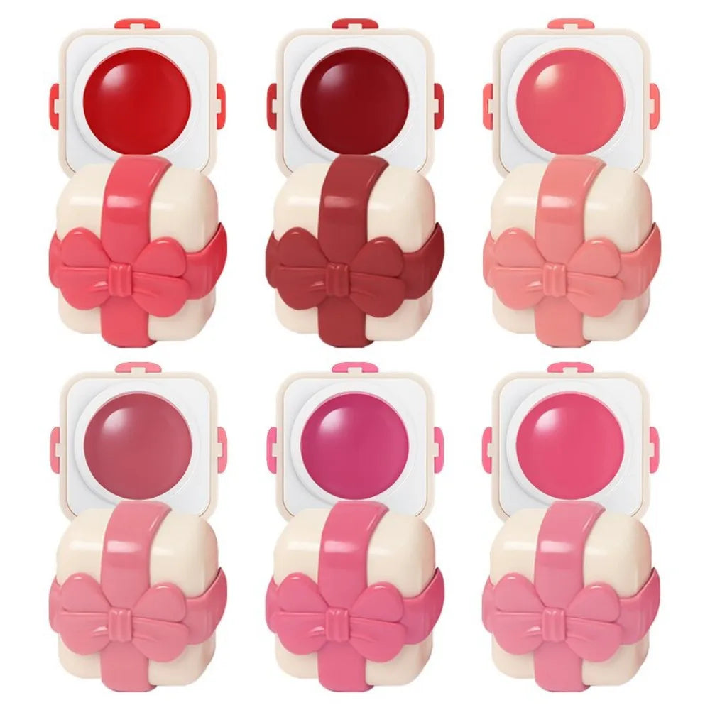 صندوق هدايا تجميل عيد الميلاد يتضمن لون الشفاه، ملمع الشفاه، أحمر الشفاه، قلم تحديد الشفاه، طقم ألوان مكياج سهل ومتين