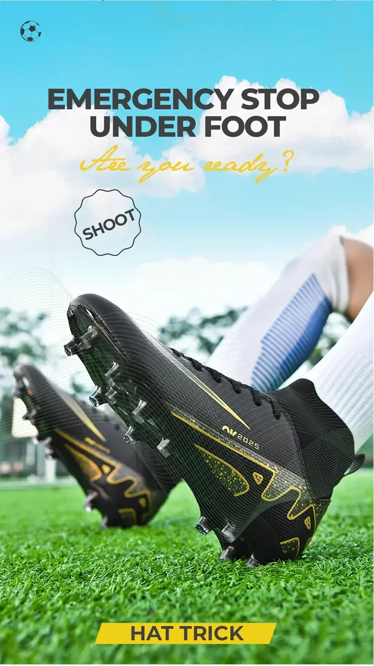 Indoor Competition Football Shoes Outdoor Grass Anti Slip Sports Shoes Light Breathable Casual Shoes Traning Sneakers Teenagers