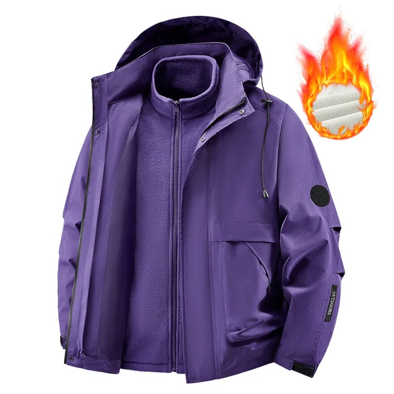 Jacket men's jacket jacket autumn and winter jacket three-in-one outdoor sports jacket fleece jacket inner jacket jacket