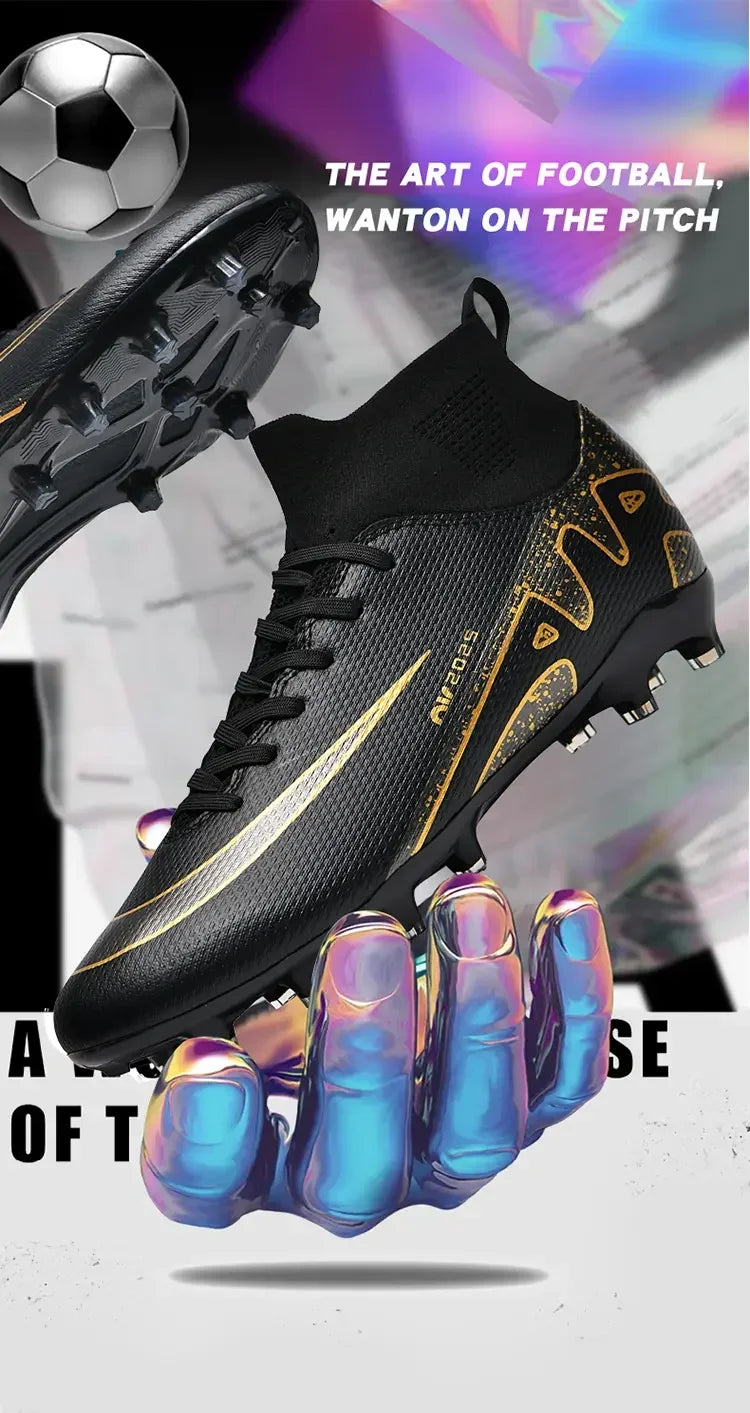 Indoor Competition Football Shoes Outdoor Grass Anti Slip Sports Shoes Light Breathable Casual Shoes Traning Sneakers Teenagers