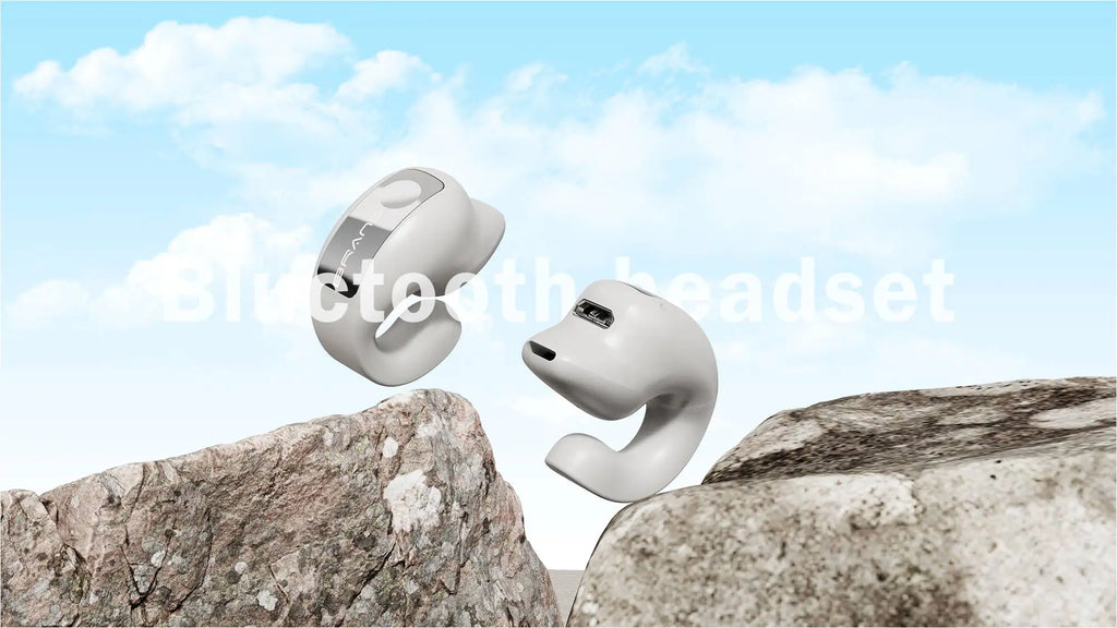 Headset With Microphone Bluetooth 5.3 Ear Clip Headphone TWS Wireless Earphone Single In-Ear HD HiFi Stereo Touch Control Sports