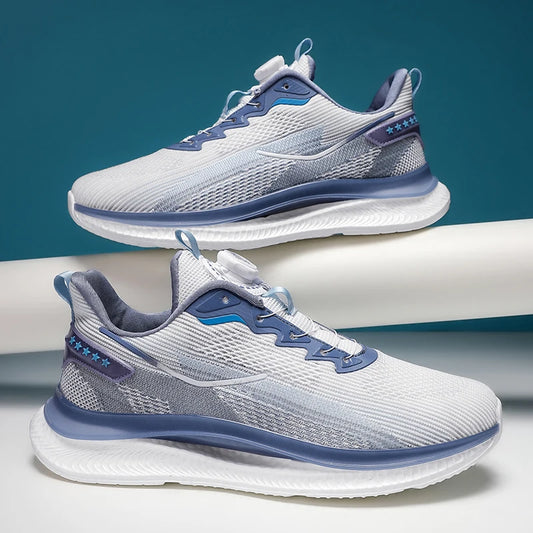 Men's Outdoor Running Shoes with Shock Absorption, Lightweight, Breathable, and Suitable for Casual Sports Activities.