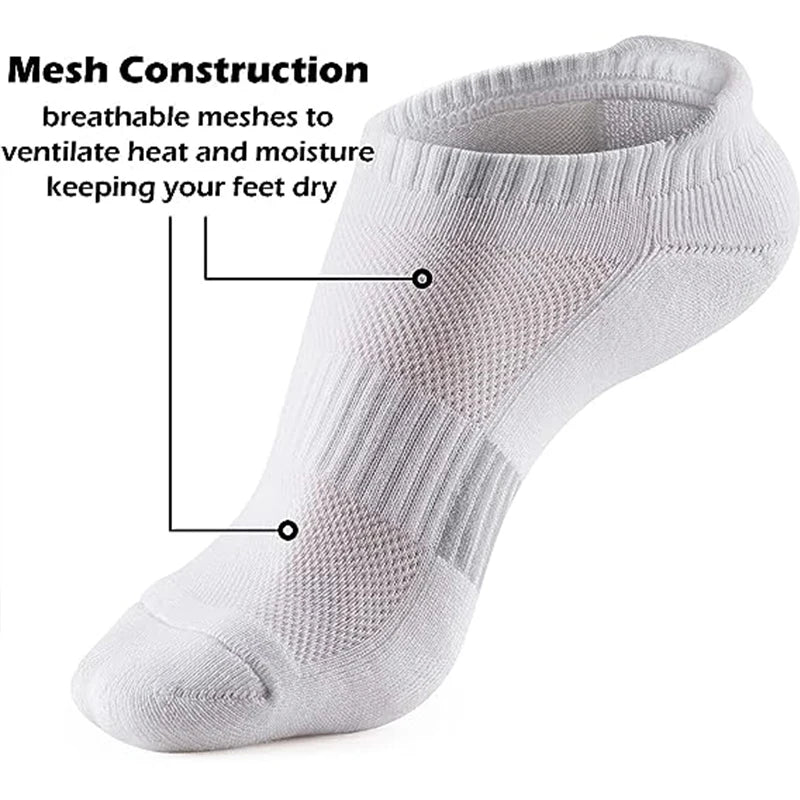 6 pairs of outdoor sports women's socks, comfortable and breathable sports socks, suitable for running, hiking, leisure wear
