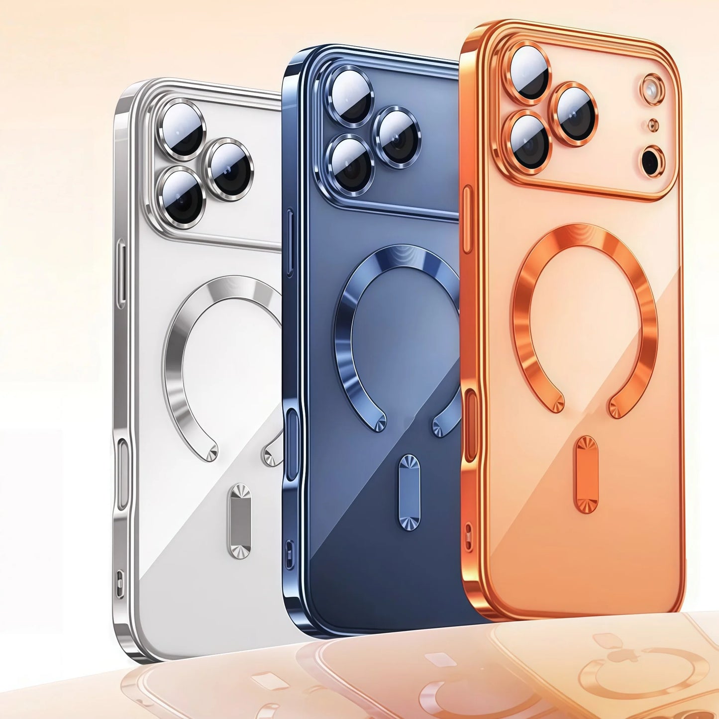 غطاء حماية للكاميرا شفاف فاخر من مادة TPU الناعمة مع جراب مغناطيسي لهاتف iPhone 17Pro Max/17Pro/Air/17