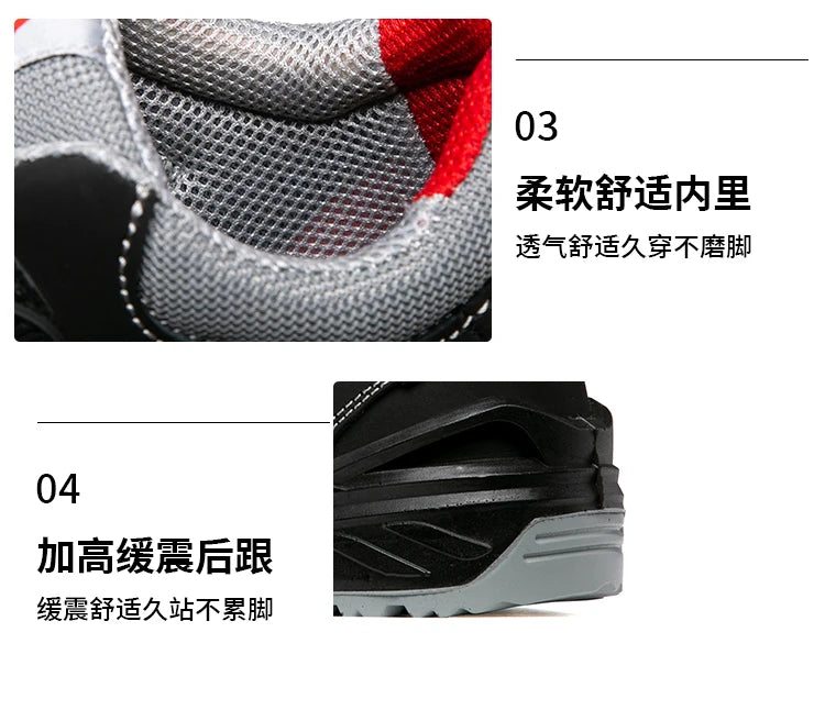 Summer Safety Shoes Men Construction Site Work Shoes Wear Resistant Anti Slip Breathable Sandals For Men Indestructible Shoes