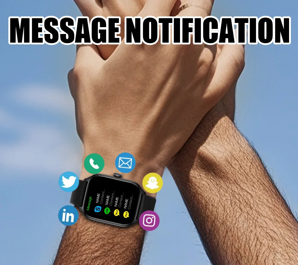 LAXASFIT New Smart Watch Bluetooth Talk Tracking Heart Rate Sleep Monitor Bluetooth Smart Watch Gifts for Men and Women