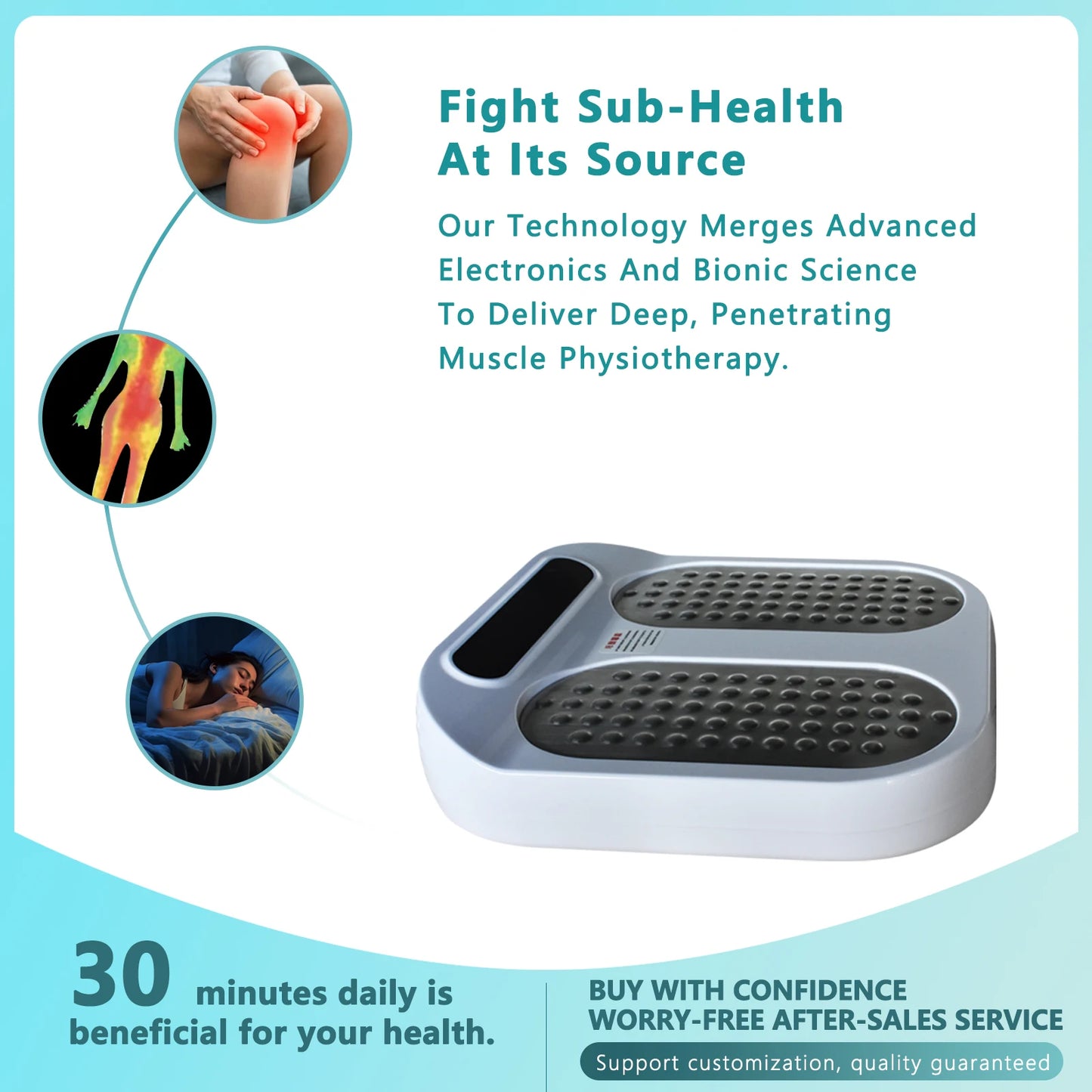 جهاز العلاج بالقدم P100 تيراهرتز المحدث للعناية الصحية ودورة الدم وتدليك القدمين وجهاز خطوط الطول للعافية الشخصية