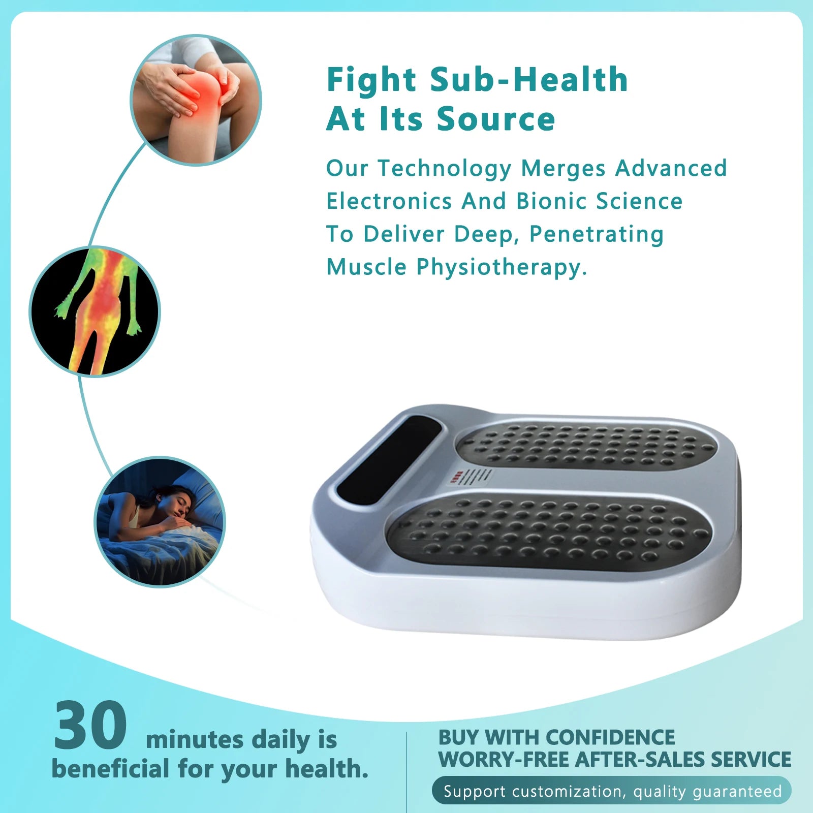 Upgrade P100 Terahertz Foot Therapy Machine Health Care Blood Circulation Foot Massage Meridian Apparatus for Personal Wellness