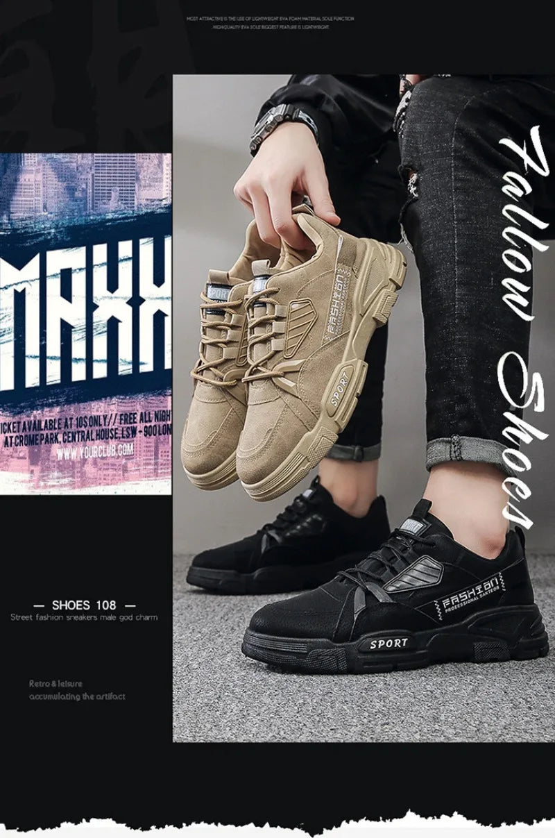 Men's Sneakers Waterproof Work Boots Workwear Shoes Thick Soled Plush Cold Resistant Lace Up Anti Slip Cotton Shoes 2025