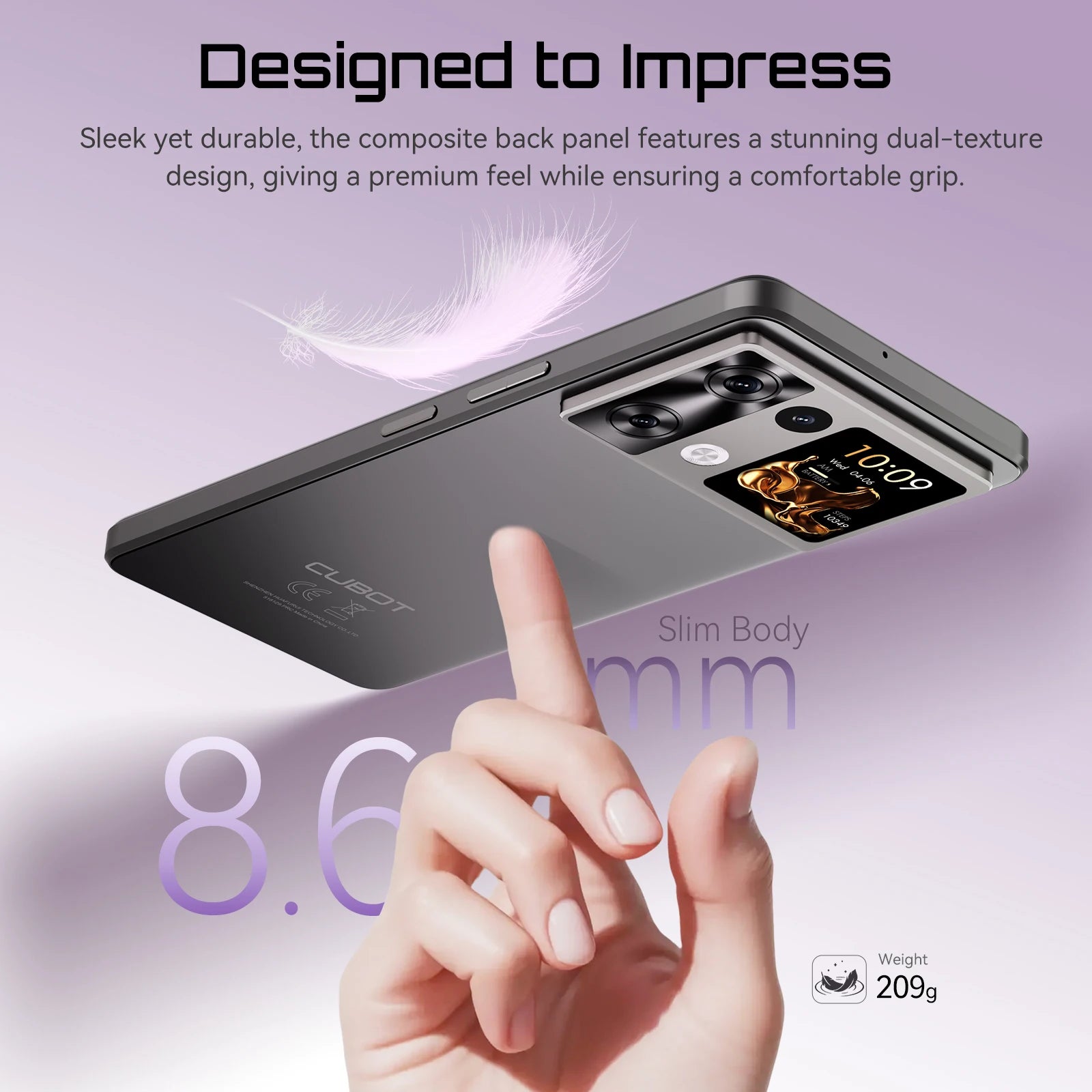 هاتف ذكي يعمل بنظام أندرويد 15 Cubot P90، شاشة 6.88 بوصة 120 هرتز، ذاكرة وصول عشوائي 24 جيجابايت + ذاكرة قراءة فقط 256 جيجابايت، معالج G100 ثماني النواة، 2.2 جيجاهرتز، كاميرا 64 ميجابكسل، بطارية 5100 مللي أمبير/ساعة، NFC، هاتف 4G