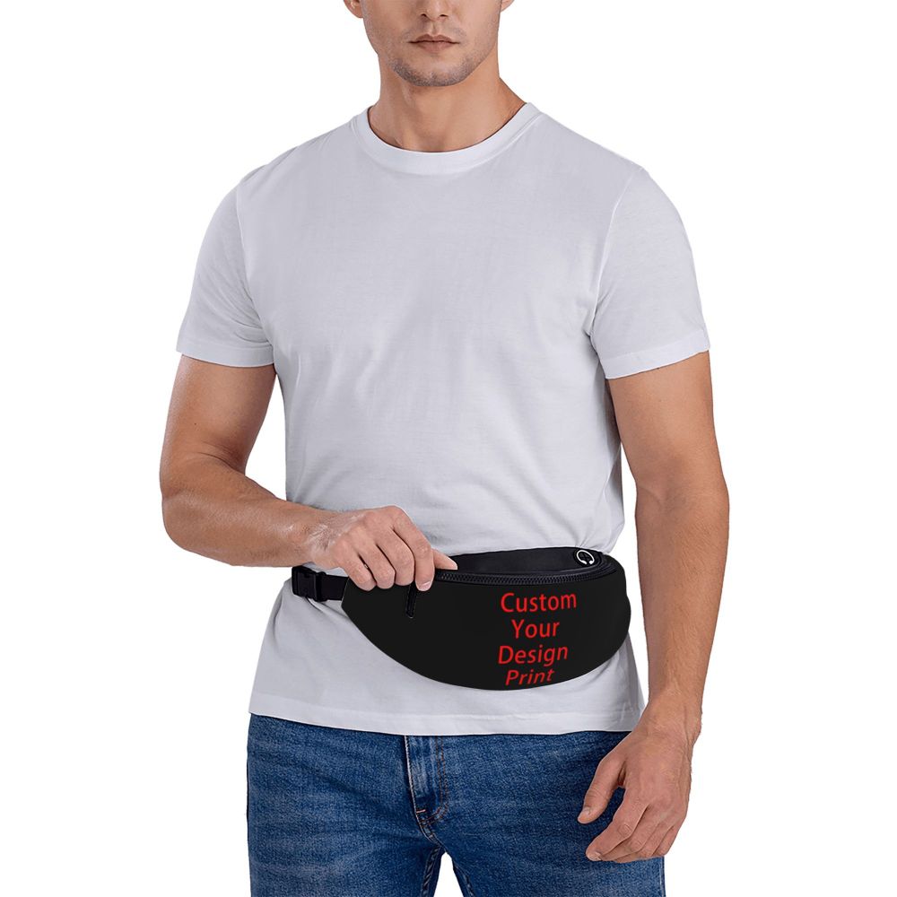 Custom Your Design Fanny Pack Women Men Custom Customized Logo Printed Crossbody Waist Bag for Running Phone Money Pouch