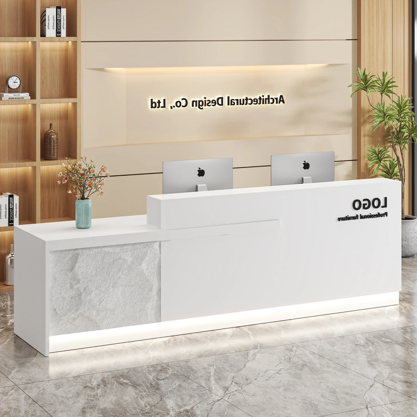 Kitchen Counter Reception Desks Decorations Display Beauty Salon Reception Desks Small Mostrador Negocio Commercial Furniture