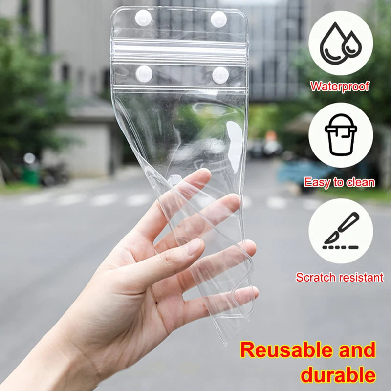Set of 5 Waterproof Clear Phone Covers Perfect for Biking & Motorcycling With Touchable Screen