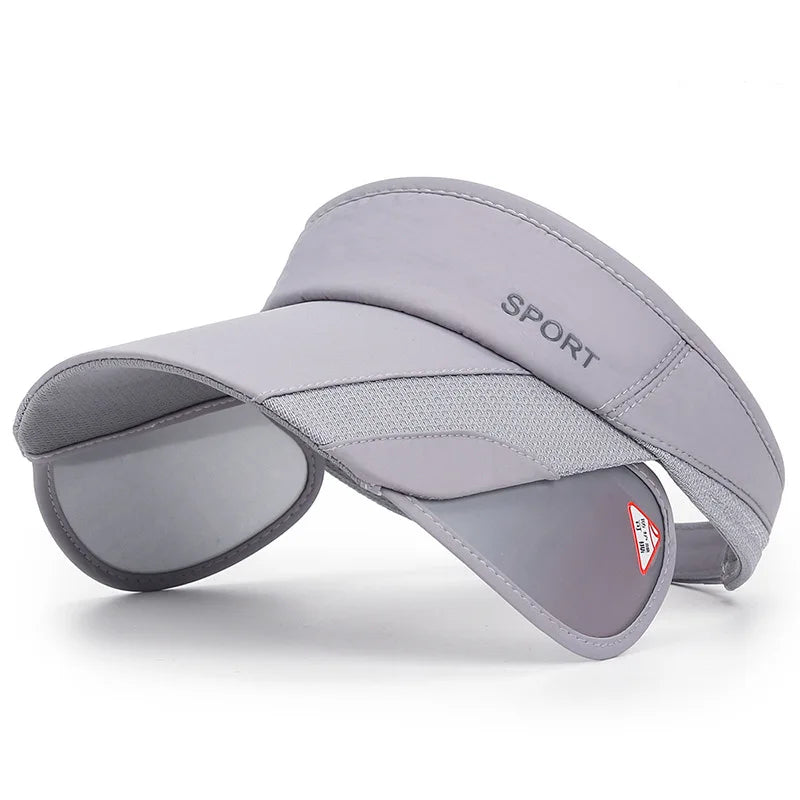 قبعة صيفية مفتوحة من الأعلى للنساء لممارسة الرياضة في الهواء الطلق وواقية من الشمس وقبعة واقية من الشمس ذات حافة قابلة للتمدد