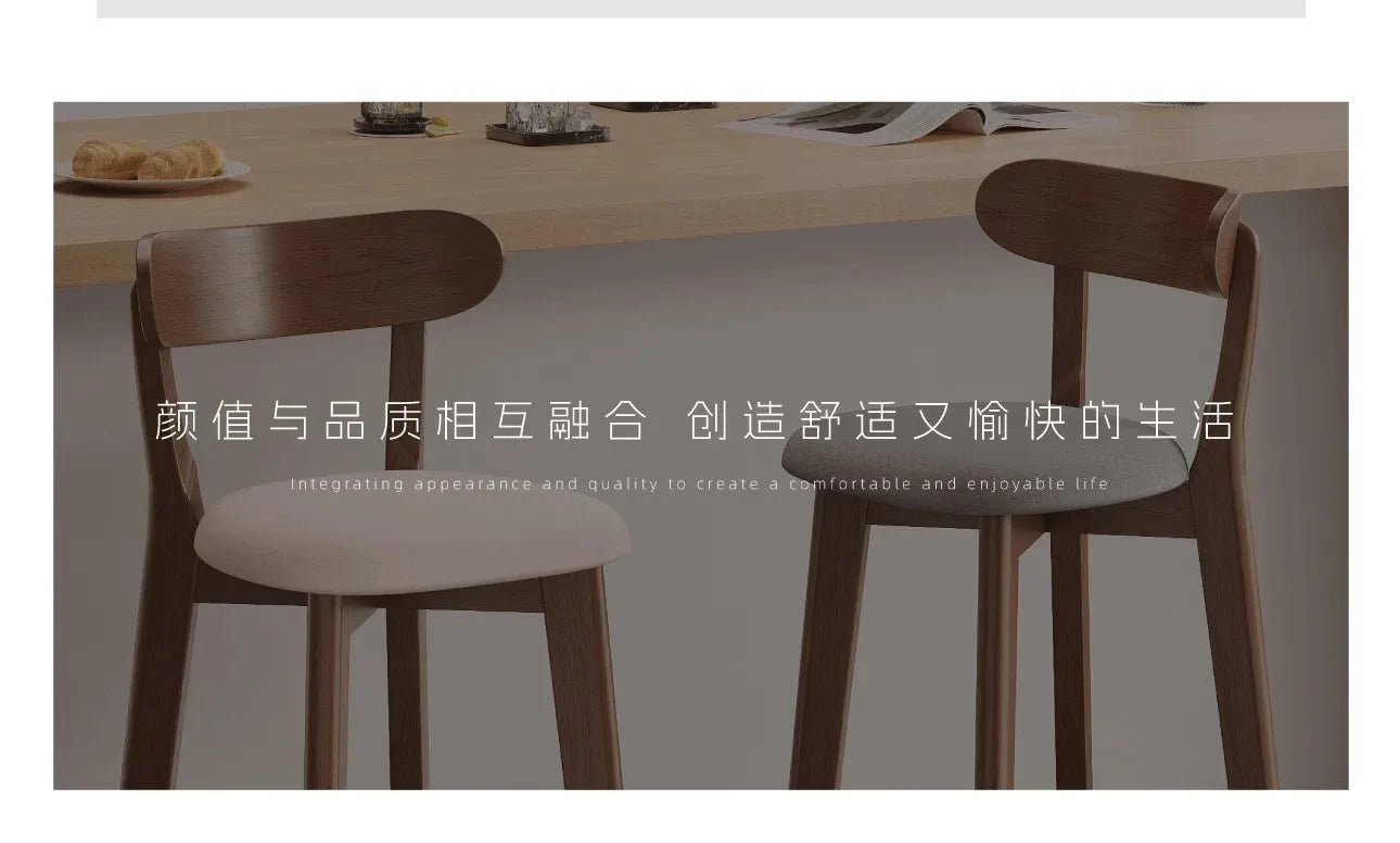 Wooden Bar Stool Modern Dining Room Office Stool Luxury Chaises for Nordic Interior Decoration Luxury Wooden Dining Stool