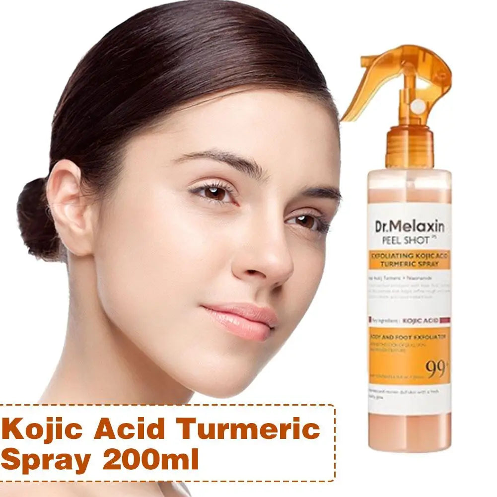 Body Face Peeling Shot Spray Turmeric Spray Improve Skin Tone Moisturize Hydrate Smooth Glowing Skin Korean Skincare