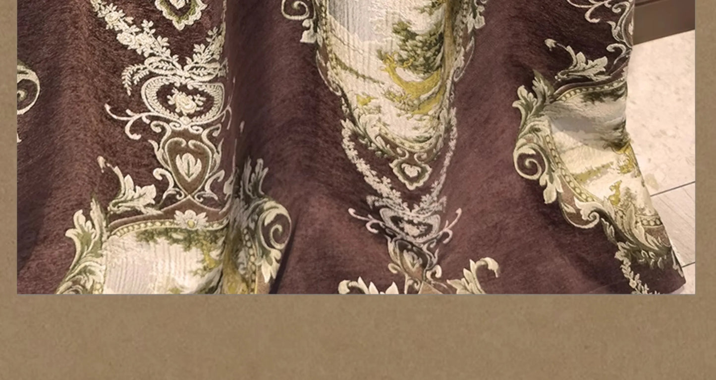 European American Curtains for Living dining Room Bedroom  Retro High-end Court French Villa Blackout Luxury Atmosphere High-end