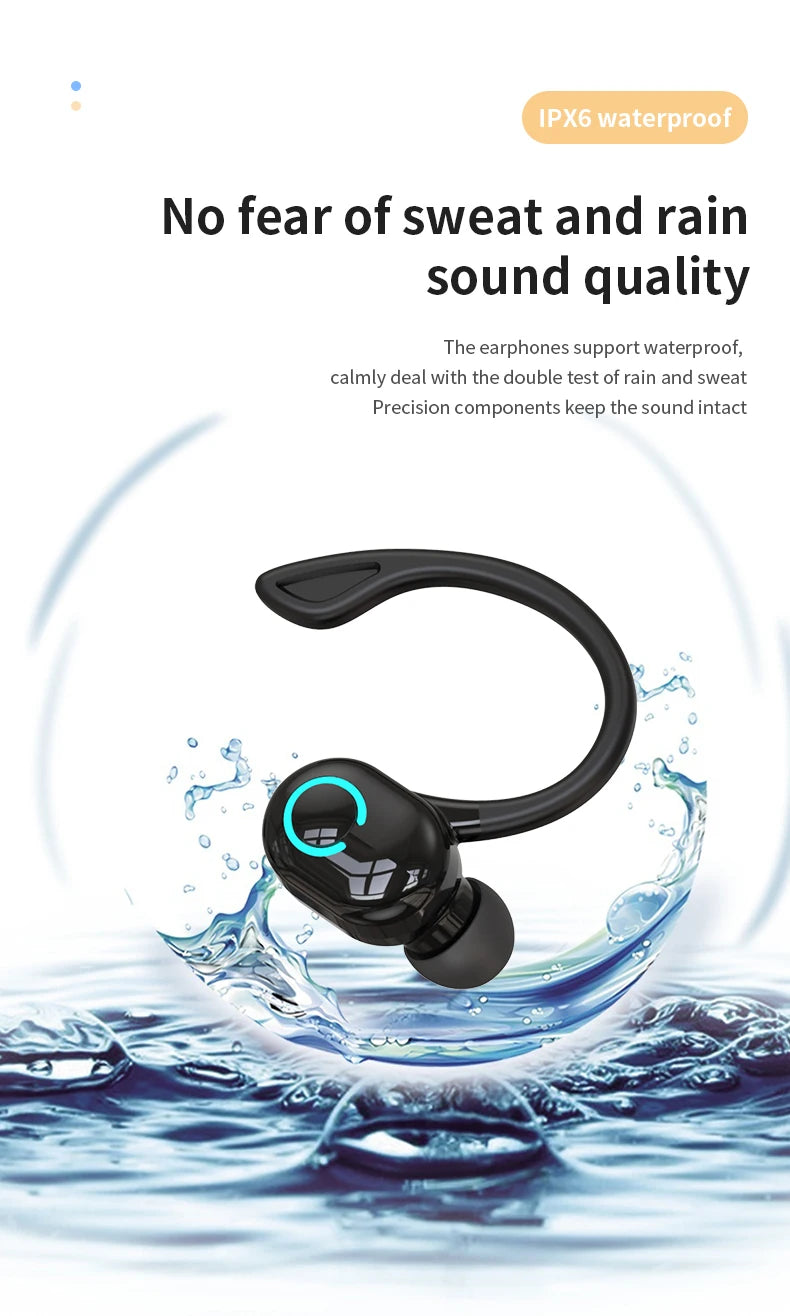 Wireless Headphones Bluetooth 5.0 Earphones With Mic Single in-Ear Sports Waterproof TWS Earbuds Bluetooth Handsfree Headset