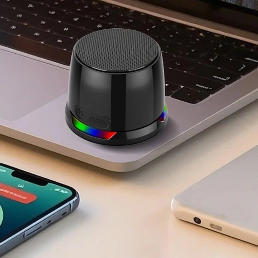Bluetooth 5.3 Magnetic Mini Speaker Anti Lost HD Sound RGB Light Speaker Deep Bass Compact Design Portable Sound Box Outdoor Use