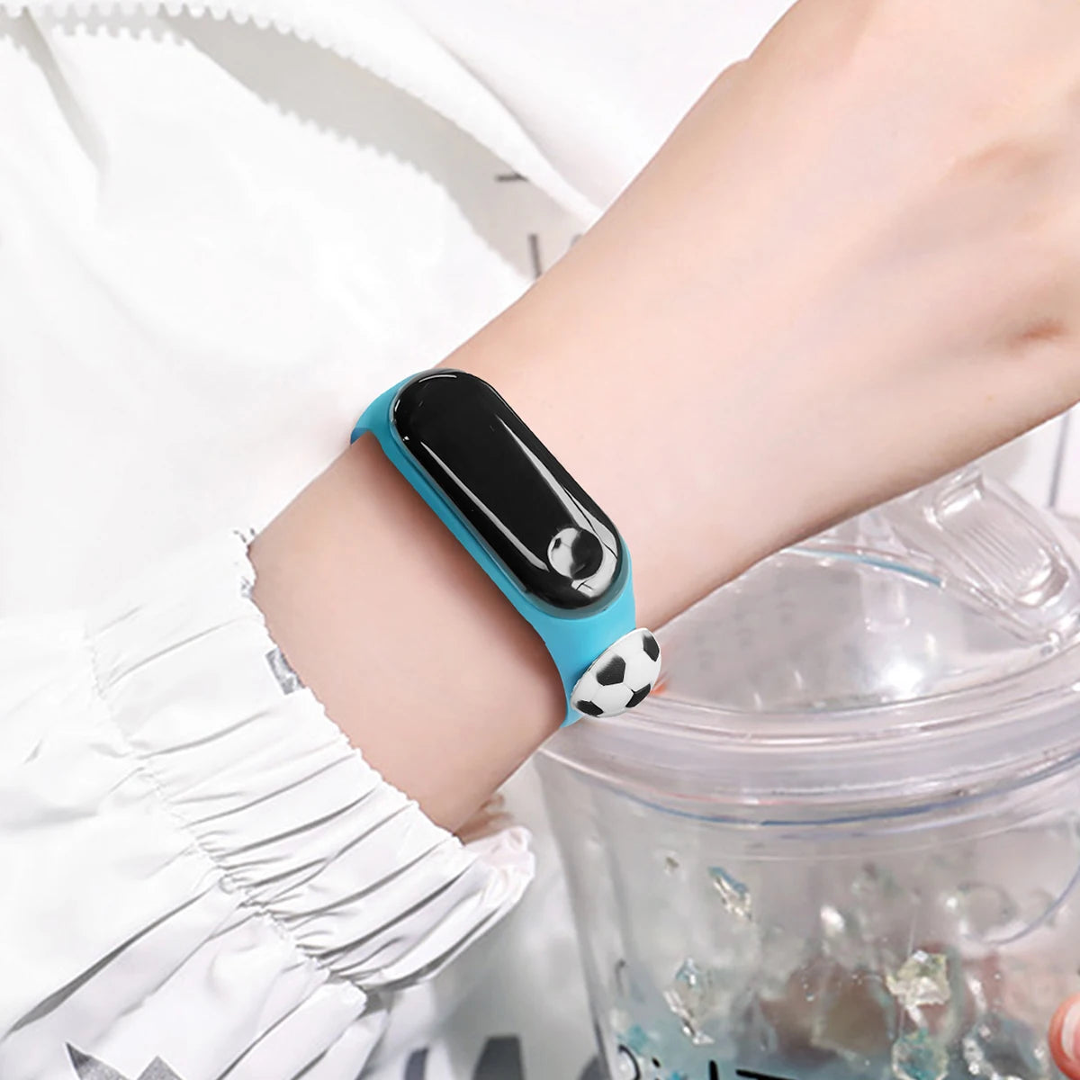 New Children's Outdoor Sports Watch Bracelet Simple Cartoon Football Student Electronic Watch Children's Festival Gift