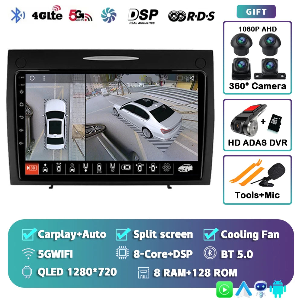 Android 15 For Benz SLK-Class R171 2004 - 2011 2K QLED Android Car Radio Multimedia Video Player GPS stereo CarPlay Head Unit 4G