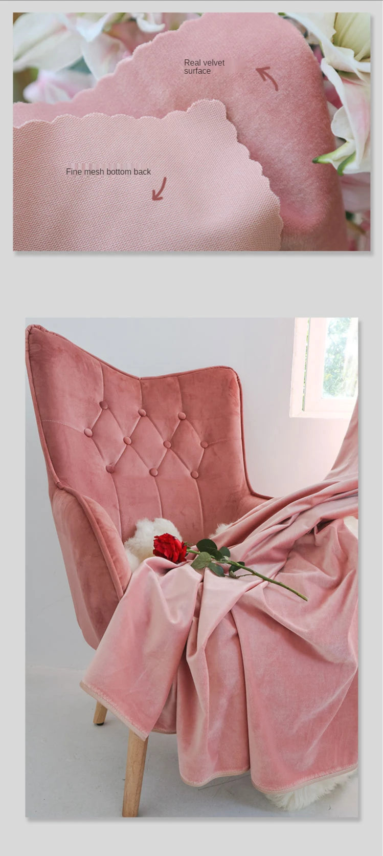 Curtains for Living Room Bedroomt Dirty Pink Curtains Light Luxury Velvet Light-Shielding Flannel Minimalist Curtain Fabric