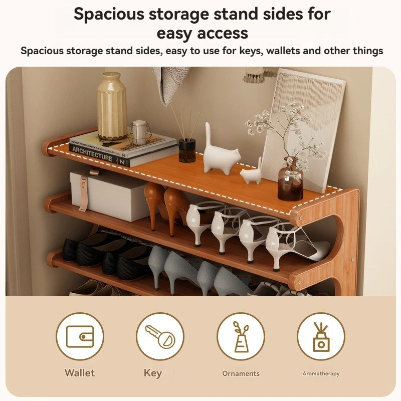 Shoe rack Dormitory Home Multi story Small Narrow Rental Room Dustproof Simple Rack Storage Dormitory Storage Rack Space Shoe Ca