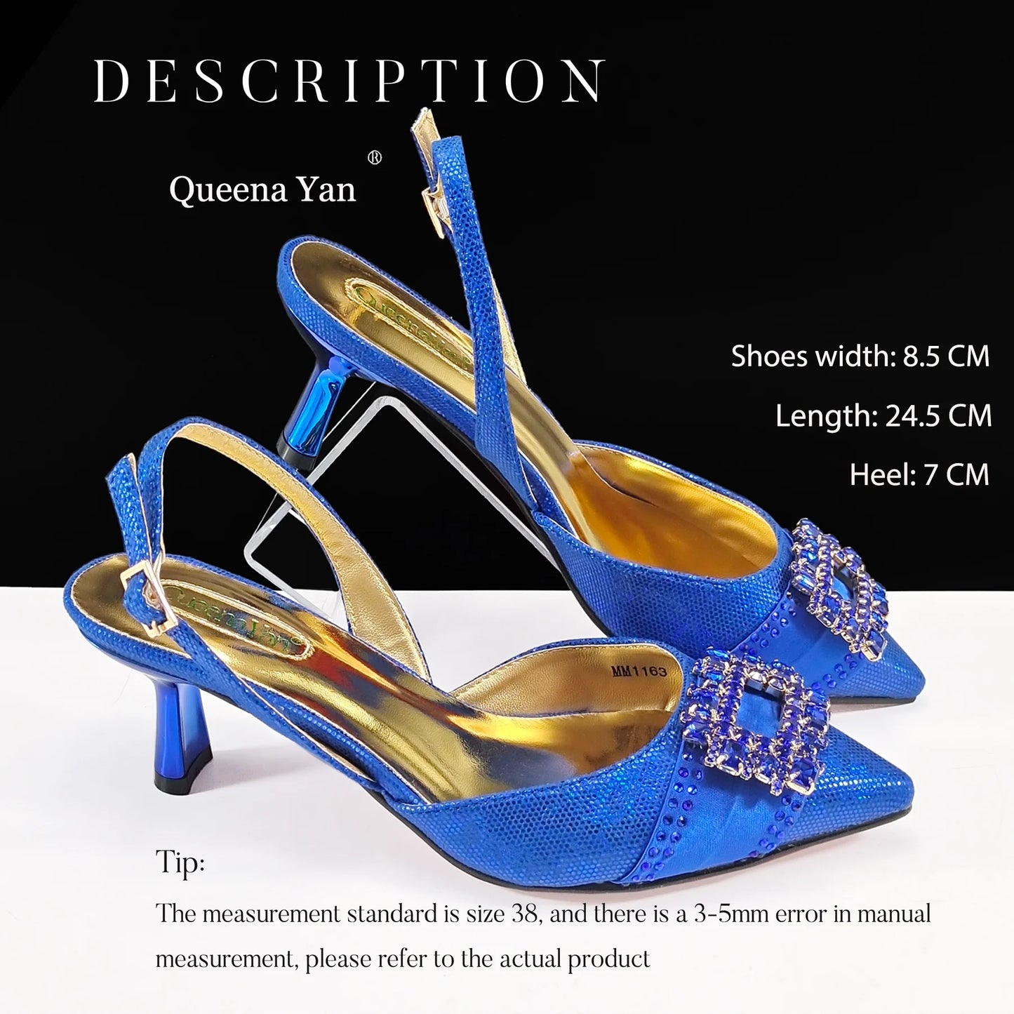 Spot Goods Italian Fashion Women Heels Elegant Color Block Design Brown Shoes And Bag Full Rhinestone Party Bag